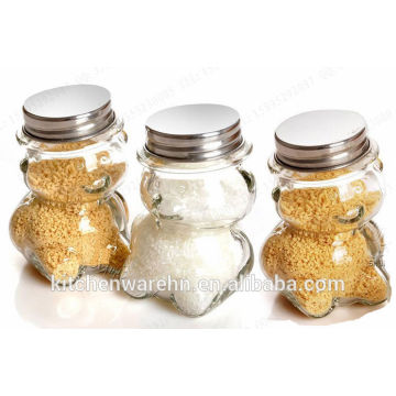2014 haonai feliable glass products,bear shape glass jar